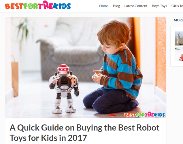 OWI Robots featured in BestForTheKids.com 'Best Robot Toys'