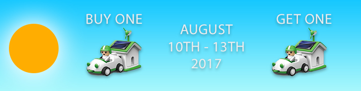 Plug in solar rechargeable kit promotion