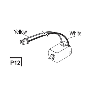 12-99500P12 Motor with connector (yellow and white)