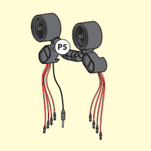 05-3910200P5 Plastic Part Gray W/ Wires