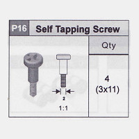 16-5350P16 Self Tapping Screw (3x11)