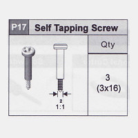 17-5350P17 Self Tapping Screw (3x16)