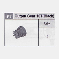 07-5350P7 Output Gear 10T (Black)
