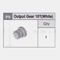 08-Output Gear 10T (White)