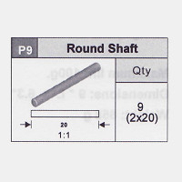 09-5350P9 Round Shaft (2x20)