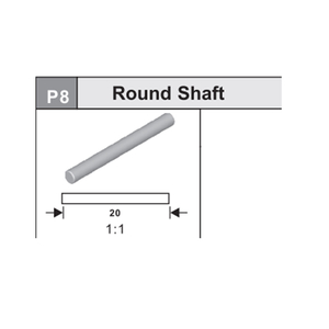 08-53700P8 Round shaft (2x20)