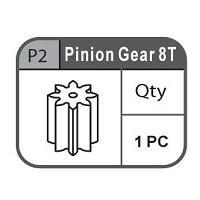 02- 67100P2  PINION GEAR 8T