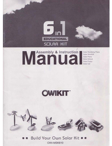 6 in 1 Educational Solar Kit Manual