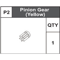 02-75000P2 Pinion Gear (Yellow)