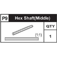 09-89200P9 Hex Shaft (Middle)