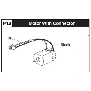 14-89300P14 Motor With Connector (RED/BLK)
