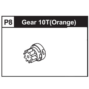 08-89300P8 Gear 10T (Orange)