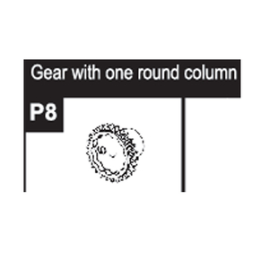 08-96200P8 Gear with one round column