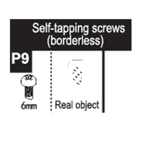 09-96200P9 Self-tapping screws (borderless) 6mm