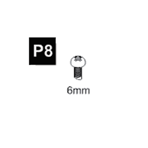 08-99700P8 Self-tapping screws (borderless) 6 mm