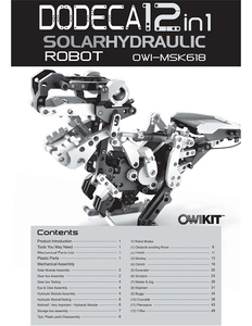 Dodeca 12 in 1 SolarHydraulic Robot Manual