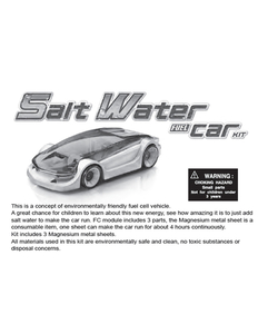 Salt Water Fuel Cell Car Manual