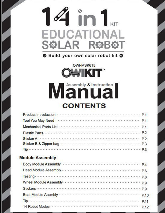 OWI-MSK615 Manual