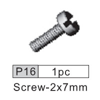 16-3530P16 P16 Screw- 2x7mm