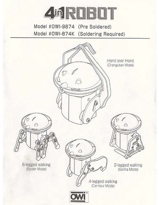 4 in 1 Robot Manual