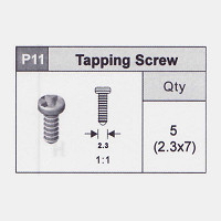 11-5350P11 Tapping Screw (2.3x7)