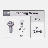 12-5350P12 Tapping Screw (2.6x6)