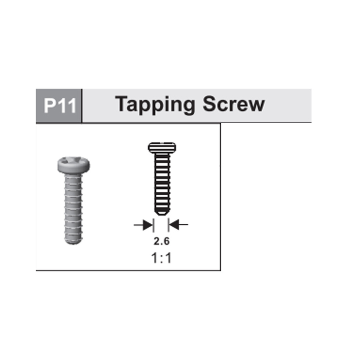 11-53700P11 Tapping screw (2.6X10)