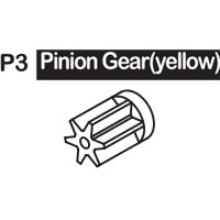 03-6150P3 PINION GEAR (YELLOW)