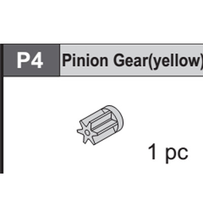 04- 61800P4 Pinion Gear (yellow)