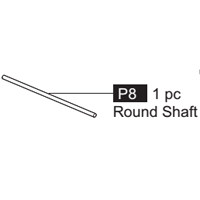 08- 64100P8 Round Shaft (long)