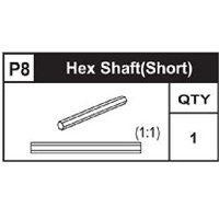 08-89200P8 Hex Shaft (Short)
