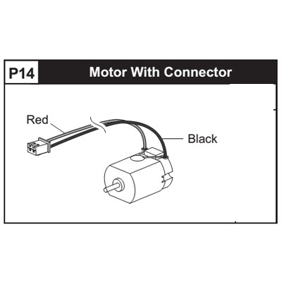 14-89300P14 Motor With Connector (RED/BLK)