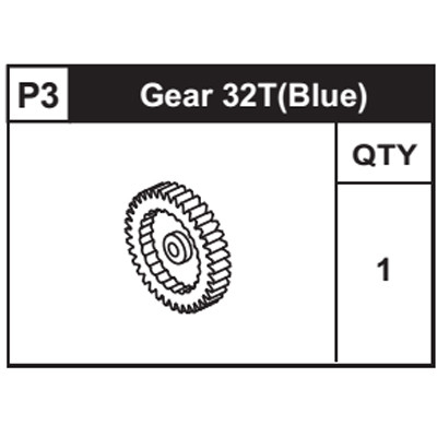 03-89300P3 Gear 32T (Blue)