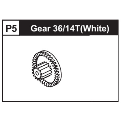 05-89300P5 Gear 36/14T (White)