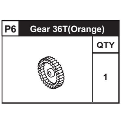 06-89300P6 Gear 36T (Orange)