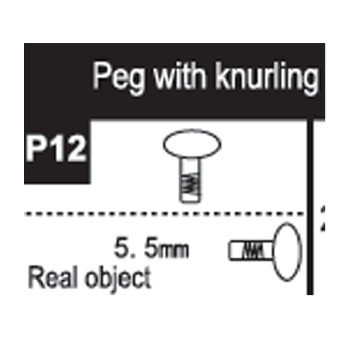 12-96200P12 Peg with knurling