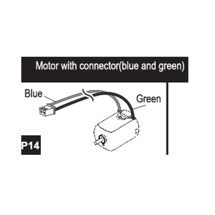 14-96200P14 Motor with connector (blue and green)