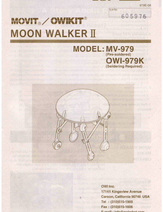 Moonwalker II Manual