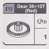 03-67900P3 Gear 36 10T (Red)