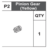 02-68200P2 Pinion Gear (Yellow)