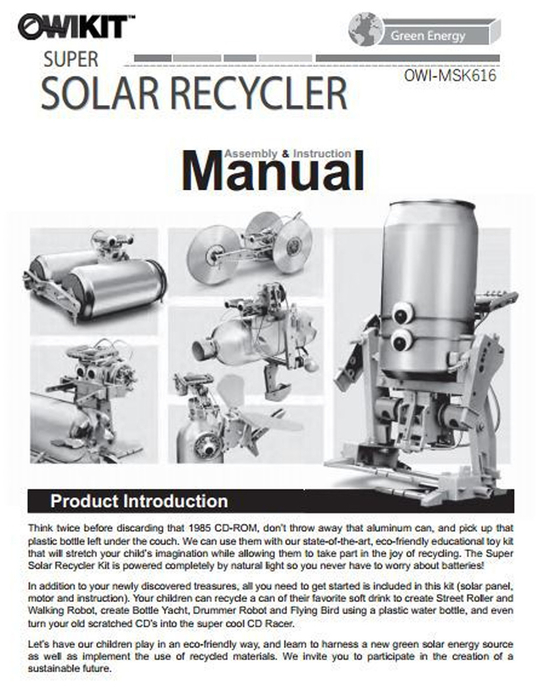 Super Solar Recycler Manual