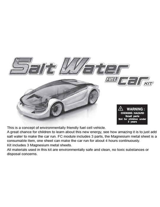 Salt Water Fuel Cell Car Manual