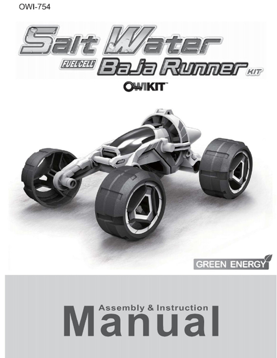 Salt Water Fuel Cell Baja Runner Manual